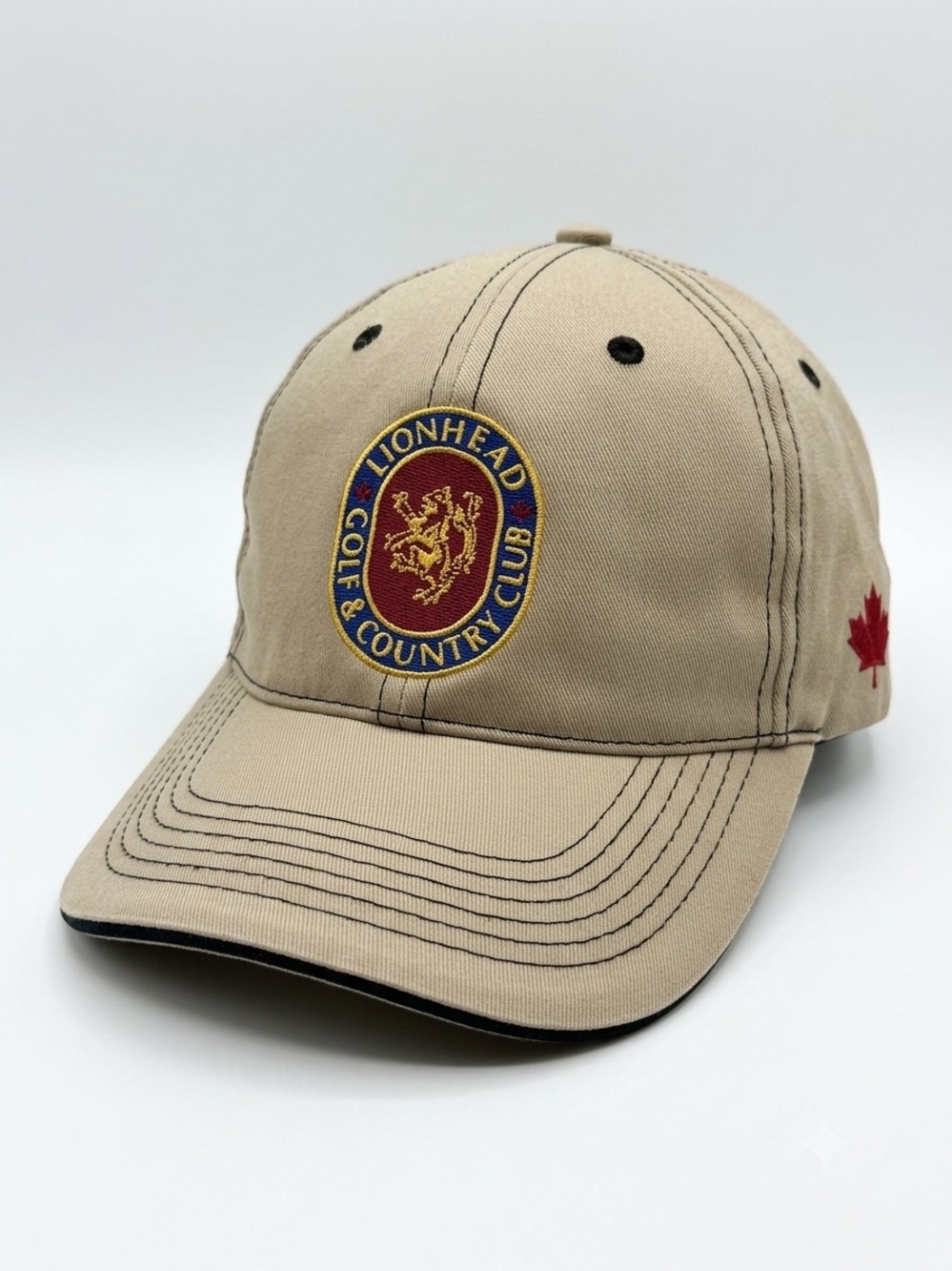 Lionhead Golf & Country Club Embroidered Khaki Cap Men Adult Hat